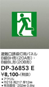 大光電機(DAIKO) DP-36853E 防災照明 誘導灯 避難口誘導灯用パネル 本体別売