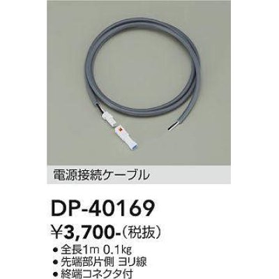 画像1: 大光電機(DAIKO)　DP-40169　部材 電源接続ケーブル 全長1ｍ 終端コネクタ付