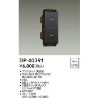 大光電機(DAIKO)　DP-40391　部材 2個スイッチ プレート別売 黒