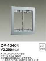 大光電機(DAIKO)　DP-40404　部材 2連用プレート シルバー