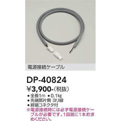 画像1: 大光電機(DAIKO)　DP-40824　部材 電源接続ケーブル 終端コネクタ付