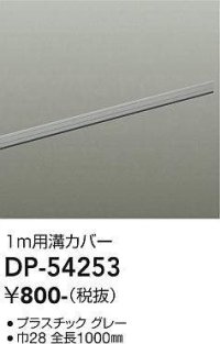 大光電機(DAIKO)　DP-54253　照明部材 ダクトレールカバー グレー