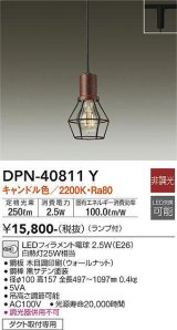 大光電機(DAIKO)　DPN-40811Y　ペンダント LED 非調光 キャンドル色 ランプ付 プラグ ダクト取付専用 [♭]