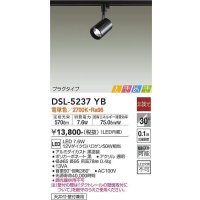 大光電機(DAIKO)　DSL-5237YB　スポットライト LED内蔵 非調光 ときめき 電球色 プラグタイプ 天井付・壁付兼用 ブラック