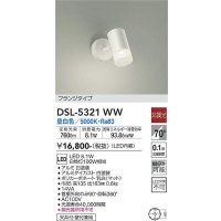 大光電機(DAIKO)　DSL-5321WW　スポットライト フランジタイプ LED内蔵 昼白色 非調光 ホワイト 天井付・壁付兼用