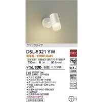 大光電機(DAIKO)　DSL-5321YW　スポットライト フランジタイプ LED内蔵 電球色 非調光 ホワイト 天井付・壁付兼用