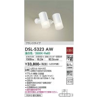 大光電機(DAIKO)　DSL-5323AW　スポットライト フランジタイプ LED内蔵 温白色 非調光 ホワイト 天井付・壁付兼用