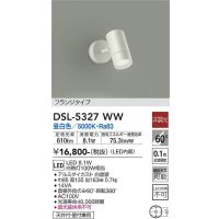 大光電機(DAIKO)　DSL-5327WW　スポットライト フランジタイプ LED内蔵 昼白色 非調光 ホワイト 天井付・壁付兼用