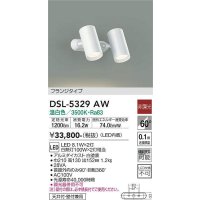 大光電機(DAIKO)　DSL-5329AW　スポットライト フランジタイプ LED内蔵 温白色 非調光 ホワイト 天井付・壁付兼用