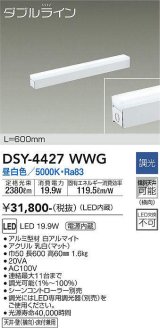 大光電機(DAIKO)　DSY-4427WWG　間接照明 LED 電源内蔵 調光(調光器別売) 昼白色 ダブルライン L=600mm ホワイト