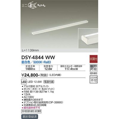 画像1: 大光電機(DAIKO)　DSY-4844WW　間接照明器具 非調光 ミニまくちゃん 1139mm LED内蔵 昼白色