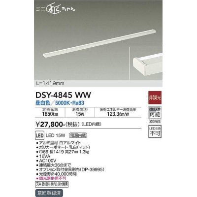 画像1: 大光電機(DAIKO)　DSY-4845WW　間接照明器具 非調光 ミニまくちゃん 1419mm LED内蔵 昼白色