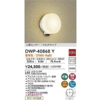 大光電機(DAIKO)　DWP-40868Y　アウトドアライト ポーチ灯 LED内蔵 非調光 電球色 点灯照度調節機能付 防雨形 マルチタイプ シルバー