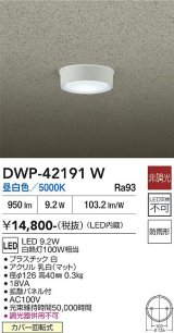 大光電機(DAIKO) DWP-42191W アウトドアライト 軒下シーリング 非調光 昼白色 LED内臓 防雨形 ホワイト