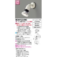東芝ライテック　IB30122(W)　アウトドア スポットライト LEDビームランプ ホワイト 壁面専用 ランプ別売