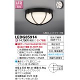 東芝ライテック　LEDG85914　アウトドア 軒下シーリングライト LEDユニットフラット形 天井・壁面兼用 防湿 ブラック ランプ別売