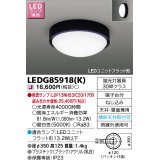 東芝ライテック　LEDG85918(K)　アウトドア 軒下シーリングライト LEDユニットフラット形 天井・壁面兼用 ブラック ランプ別売