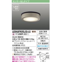 [メーカー在庫限り] 東芝ライテック　LEDG87935L(S)-LS　アウトドア 軒下シーリングライト LED一体形 電球色 天井・壁面兼用 ウォームシルバー