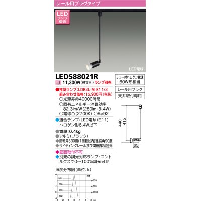 画像1: 東芝ライテック　LEDS88021R　LEDスポットライト レール用プラグ 天井取付専用 ブラック ランプ別売