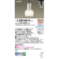 パナソニック LGB16814(ランプ同梱包) ペンダント LED(電球色) 配線ダクト取付型 ダクトタイプ ガラスセード LED電球交換型