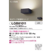 パナソニック　LGB81011　ブラケット 壁直付型 LED ランプ別売(口金GX53-1) ブラック