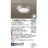 パナソニック　LGW51717YCF1　シーリングライト 天井・壁直付型 LED(昼白色) 拡散 防湿・防雨型 ネジ込み方式 プラチナメタリック