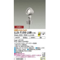 大光電機(DAIKO) LLS-7155LUB スポットライト 非調光 電球色 フラット ビーム角60度 ボラードタイプ 超広角形 防雨・防湿形 ステンカラー