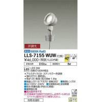 大光電機(DAIKO) LLS-7155WUW スポットライト 非調光 昼白色 フラット ビーム角40度 ボラードタイプ 広角形 防雨・防湿形 ステンカラー