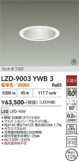 大光電機(DAIKO) LZD-9003YWB3 ダウンライト 埋込穴φ125 非調光 電球色 LED ホワイト 受注生産品[§]