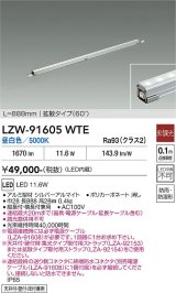 大光電機(DAIKO) LZW-91605WTE 間接照明 L890タイプ 非調光 昼白色 LED スリムラインライト 屋内外兼用 防雨・防湿形 シルバーアルマイト