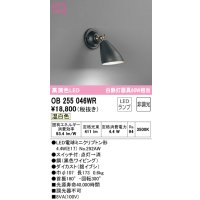 オーデリック　OB255046WR(ランプ別梱)　ブラケットライト 非調光 LEDランプ 温白色 ブラック
