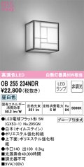 オーデリック　OB255234NDR(ランプ別梱)　和風照明 ブラケットライト LEDランプ 非調光 昼白色 白木(オイルステイン)