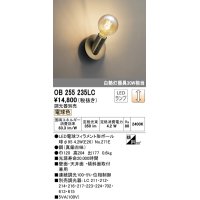 オーデリック　OB255235LC(ランプ別梱包)　ブラケットライト LEDランプ 連続調光 調光器別売 電球色 壁面・天井面・傾斜面兼用