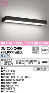オーデリック　OB255246R　ブラケットライト 非調光 LED一体型 昼白色 上下配光 ブラック