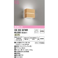 オーデリック　OB255307WR(ランプ別梱)　ブラケットライト 非調光 LEDランプ 温白色 ナチュラル