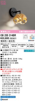 オーデリック　OB255314BR(ランプ別梱)　ブラケットライト 調光 調色 Bluetooth コントローラー別売 和風 LEDランプ 電球色〜昼光色 竹