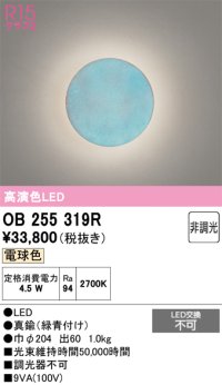 【納期遅延】オーデリック　OB255319R　ブラケットライト 非調光 LED一体型 電球色 緑青付け