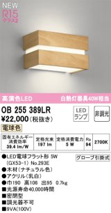 オーデリック OB255389LR(ランプ別梱) ブラケットライト 非調光 LED 電球色 高演色LED R15 ナチュラル