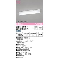 オーデリック　OB555091R(ランプ別梱)　キッチンライト 非調光 LEDランプ 直管形LED 昼白色 人感センサー付