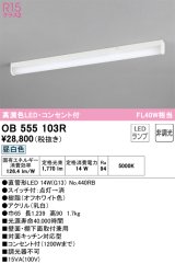 オーデリック　OB555103R　キッチンライト 非調光 LEDランプ 直管形LED 昼白色 コンセント付