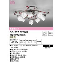 オーデリック　OC257025WR(ランプ別梱)　シャンデリア 8畳 非調光 LEDランプ 温白色
