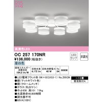 オーデリック　OC257170NR(ランプ別梱)　シャンデリア 10畳 非調光 LEDランプ 昼白色 マットホワイト