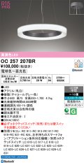 オーデリック OC257207BR シャンデリア 10畳 調光調色 Bluetooth リモコン別売 LED一体型 高演色LED チャコールグレー