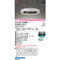 オーデリック OC257224BR シャンデリア 10畳 調光調色 Bluetooth リモコン別売 LED一体型 高演色LED メタリックブラック