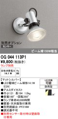 オーデリック　OG044113P1　エクステリア スポットライト ランプ別売 LEDランプ 防雨型 マットシルバー
