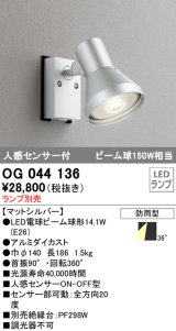 スポットライトエクステリア オーデリック　OG044136　LED電球ビーム球形 LEDランプ別売