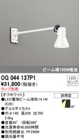 オーデリック　OG044137P1　エクステリアスポットライト LEDランプ ランプ別売 防雨型 オフホワイト