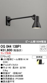 オーデリック　OG044138P1　エクステリアスポットライト LEDランプ ランプ別売 防雨型 黒