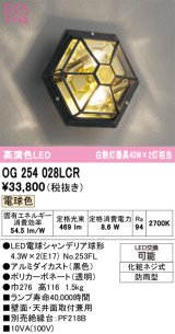 オーデリック　OG254028LCR(ランプ別梱)　エクステリア ポーチライト LEDランプ 電球色 防雨型 黒色