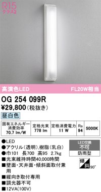 オーデリック OG254099R エクステリア ポーチライト LED一体型 昼白色 高演色LED 防雨型